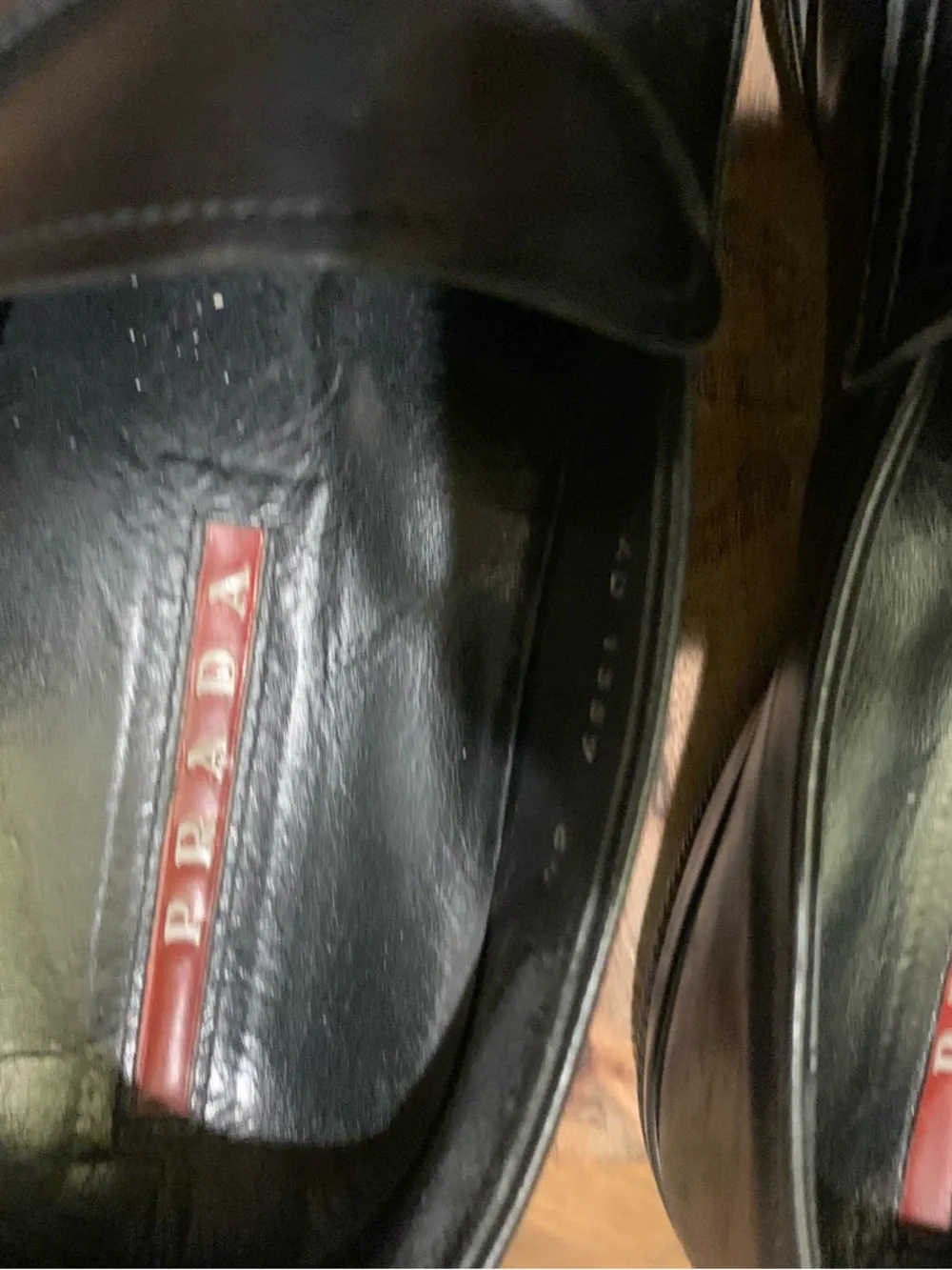 Prada Black Leather Men's Slip-On Loafers - Picture 7 of 9